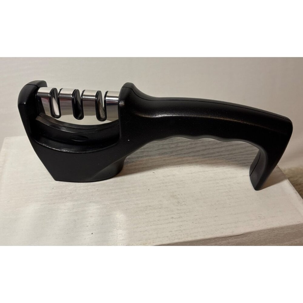 3-Stage Knife Sharpener With Non-Slip Handle & Detachable Head